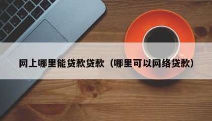 网上哪里能贷款贷款（哪里可以网络贷款）